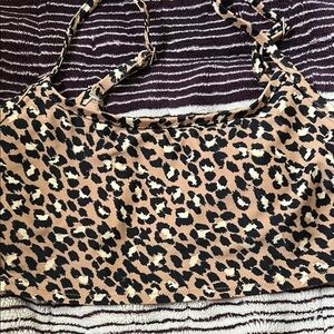 Leopard Print Bikini Top